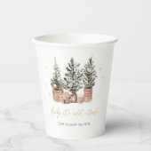 Gobelets En Papier Baby It’s Cold Outside Christmas Trees Baby shower (Recto)