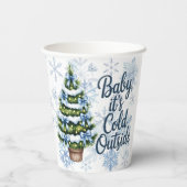 Gobelets En Papier Baby, It’s Cold Outside Winter Boy Baby Shower (Verso)