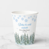 Gobelets En Papier Baby It's Cold Outside Winter Baby Shower (Verso)