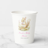 Gobelets En Papier Baby shower à écureuil de printemps (Verso)