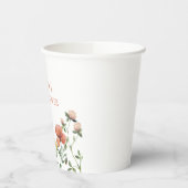 Gobelets En Papier baby shower à fleurs d'aquarelle fleur sauvage (Gauche)