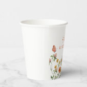 Gobelets En Papier baby shower à fleurs d'aquarelle fleur sauvage (Droite)