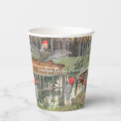 Gobelets En Papier Baby shower à la grenouille des champignons (Verso)