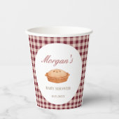 Gobelets En Papier Baby shower à tarte Cutie (Recto)