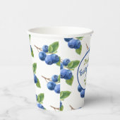 Gobelets En Papier Baby shower à thème Berry Sweet Blueberry (Droite)