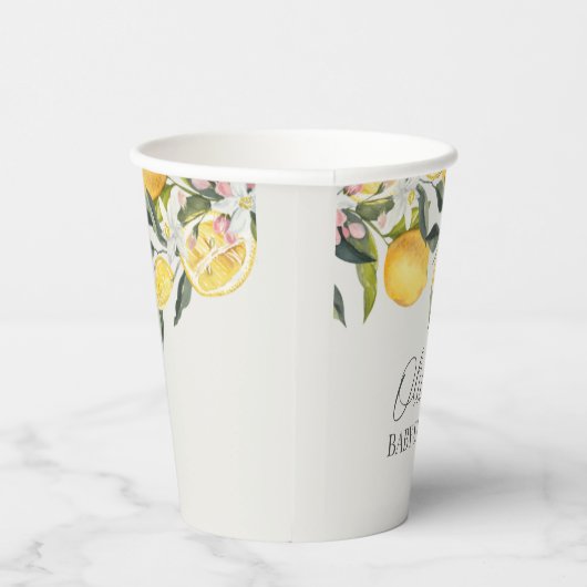 Gobelets En Papier Baby shower à thème Citrus (Droite)