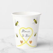 Gobelets En Papier Baby Shower Abeille (Recto)