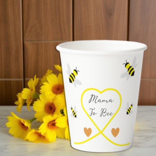 Gobelets En Papier Baby Shower Abeille