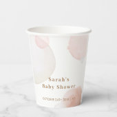 Gobelets En Papier Baby shower Abstrait Boho simple (Verso)
