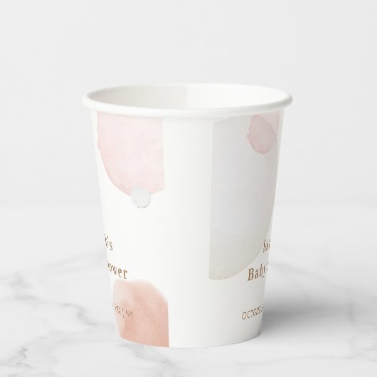 Gobelets En Papier Baby shower Abstrait Boho simple (Gauche)