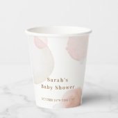 Gobelets En Papier Baby shower Abstrait Boho simple (Recto)