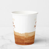 Gobelets En Papier Baby shower Abstrait de Terracotta Boho (Droite)