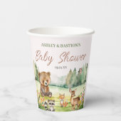 Gobelets En Papier Baby shower animal blanc neutre mignon (Verso)