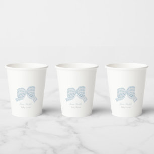 Gobelets En Papier Baby shower arc bleu