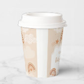 Gobelets En Papier Baby shower arc-en-ciel Boho (Droite)