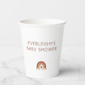 Gobelets En Papier Baby shower arc-en-ciel Boho Heart (Recto)