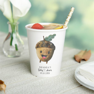 Gobelets En Papier Baby Shower automne cartoon gland