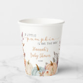 Gobelets En Papier Baby shower Automne Un Peu Citrouille (Recto)