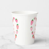 Gobelets En Papier Baby shower aux fraises mûres (Droite)