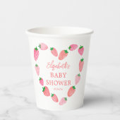 Gobelets En Papier Baby shower aux fraises mûres (Recto)