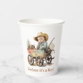 Gobelets En Papier Baby shower Baby Cowboy (Recto)