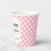 Gobelets En Papier Baby shower BBQ Burger Rose (Gauche)