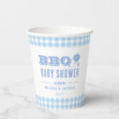 Gobelets En Papier Baby shower BBQ Jardin Bleu (Verso)