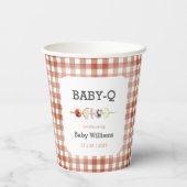Gobelets En Papier Baby shower BBQ neutre pour bébé (Verso)