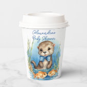 Gobelets En Papier Baby shower bébé Otter Boy (Verso)