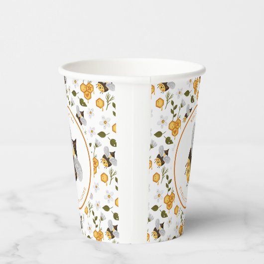 Gobelets En Papier Baby shower Bee Bumblebee (Droite)