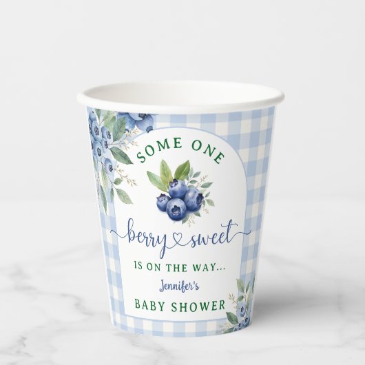 Gobelets En Papier Baby shower Berry Sweet Blueberry (Recto)