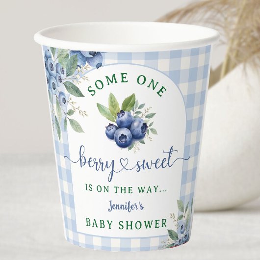 Gobelets En Papier Baby shower Berry Sweet Blueberry