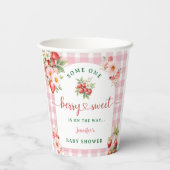 Gobelets En Papier Baby shower Berry Sweet Strawberry (Verso)