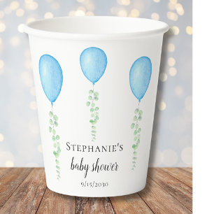 Gobelets En Papier Baby shower Bleu