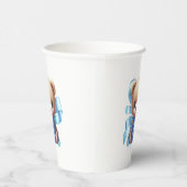Gobelets En Papier Baby shower Bleu Teddy Bear (Droite)