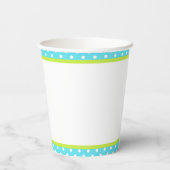 Gobelets En Papier Baby shower Blue and Green Baby Line (Verso)