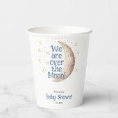 Gobelets En Papier Baby shower Blue Boy Moon (Verso)