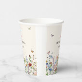 Gobelets En Papier Baby Shower Bohème Fleur Papillon (Droite)