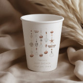 Gobelets En Papier Baby shower Boho Beach Shell