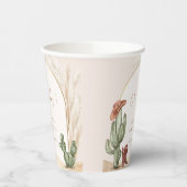 Gobelets En Papier Baby shower Boho Cactus Arch Desert Cowboy (Gauche)
