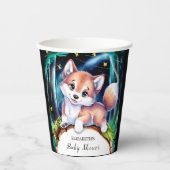 Gobelets En Papier Baby shower Boho Magic Wolf (Recto)