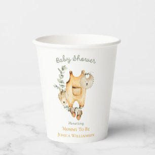 Gobelets En Papier Baby shower Boho neutre par rapport au sexe de l'a