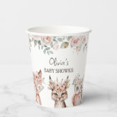 Gobelets En Papier Baby shower Boho Woodland Animaux (Verso)