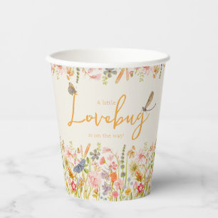 Gobelets En Papier Baby shower botanique Vintage Little Lovebug