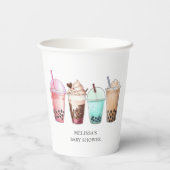 Gobelets En Papier Baby shower Bubble Tea Boba (Verso)