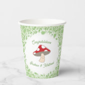 Gobelets En Papier Baby shower champignon (Recto)