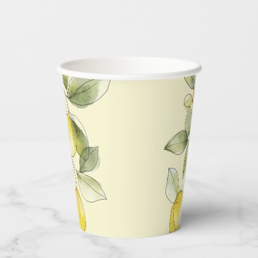 Gobelets En Papier Baby shower citron (Verso)
