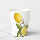 Gobelets En Papier baby shower citron (Verso)