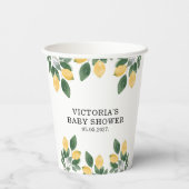 Gobelets En Papier Baby shower citron (Verso)