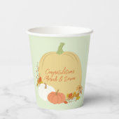 Gobelets En Papier Baby shower Citrouille d'automne (Verso)